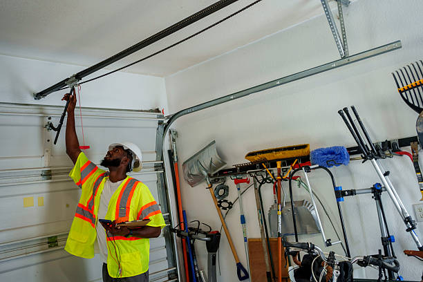 Professional Garage Door Panel Replacement technician working in Riverwoods, IL